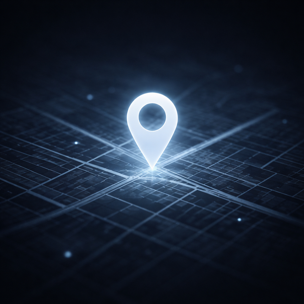 Local Seo Strategy City Map Pin Dark Navy